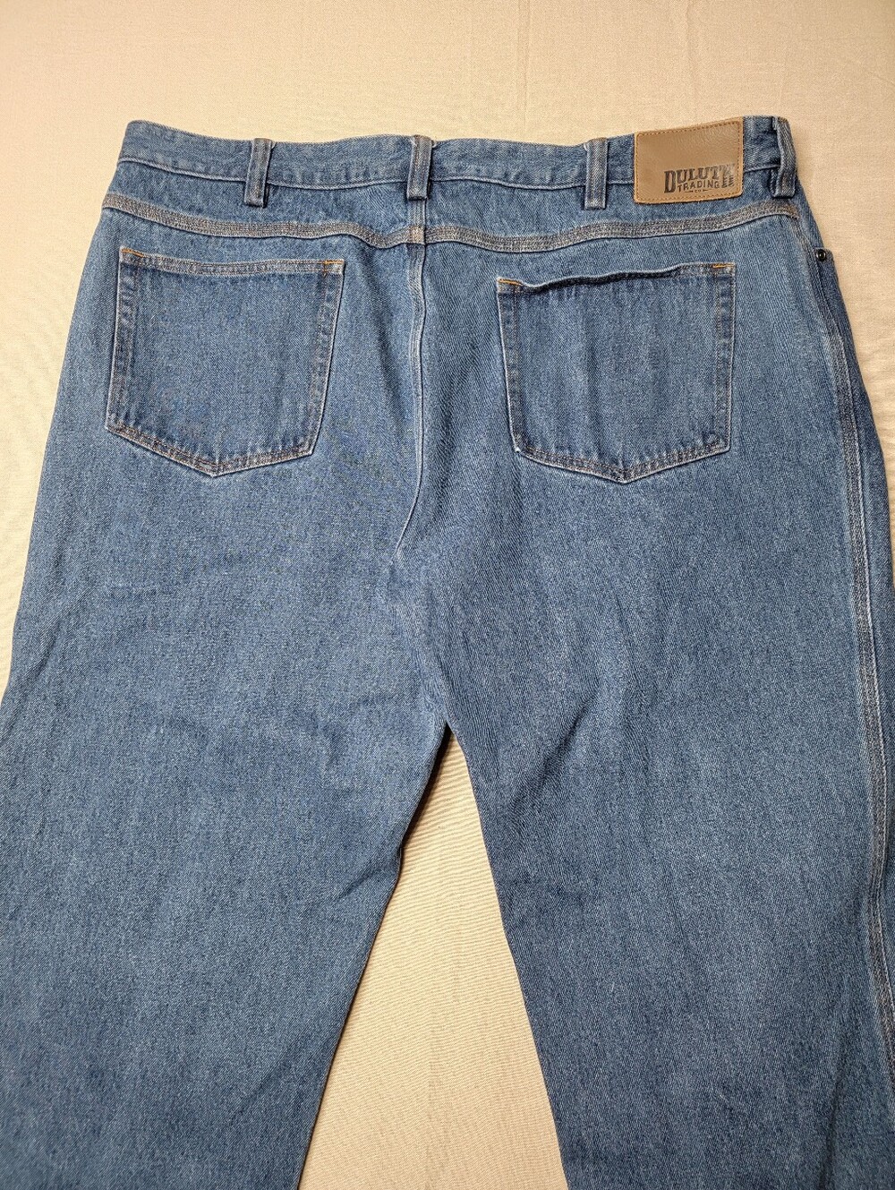 Duluth Trading Co Denim Jeans Mens 42x30 Blue Heavyweight Utility Workwear - Picture 9 of 15